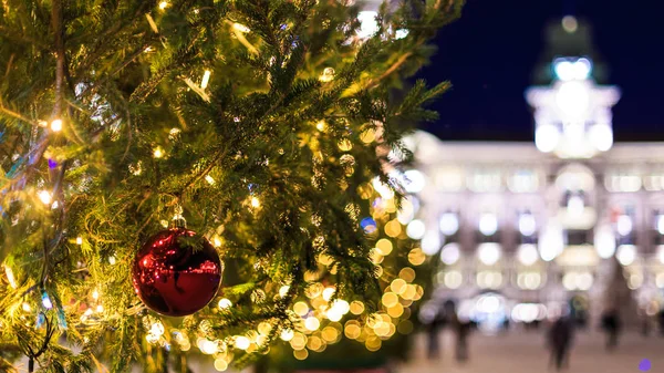 Christmas Fair Italian Square — Stock Photo, Image