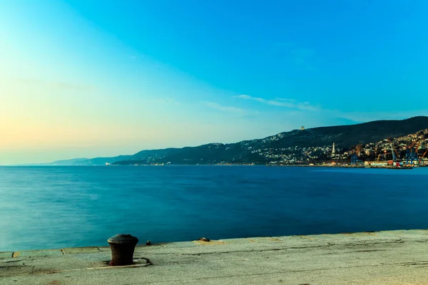 Noche Invierno Golfo Trieste — Foto de Stock