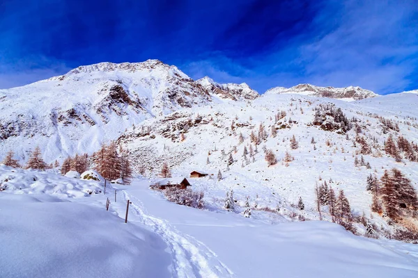 意大利阿尔卑斯山冬季的一天 — 图库照片