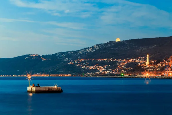 Noche Invierno Golfo Trieste —  Fotos de Stock