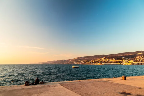 Soirée Hiver Dans Golfe Trieste — Photo