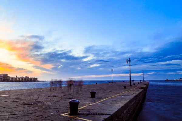 Día Frío Ventoso Puerto Trieste Italia —  Fotos de Stock