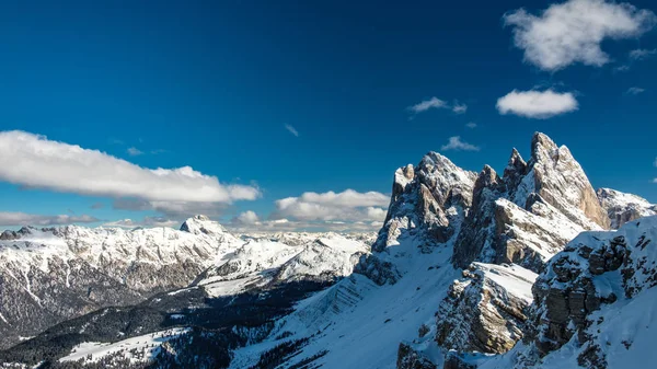 Die Wunderschönen Italienischen Dolomiten Einem Wintertag — Stockfoto