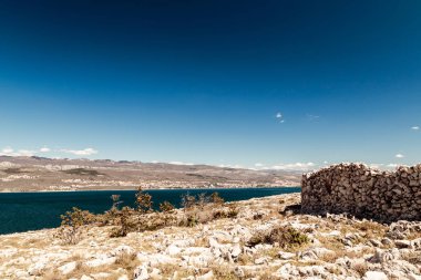 Dalmaçya adalarının deniz manzarası
