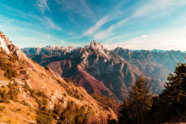 Sunny Day Carnic Alps Colorful Autumn — Stock Photo, Image