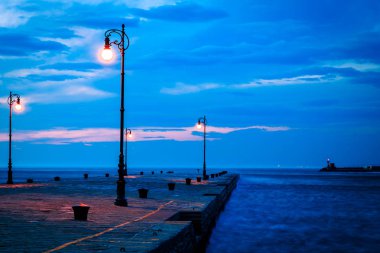 Trieste şehir rüzgarlı gün