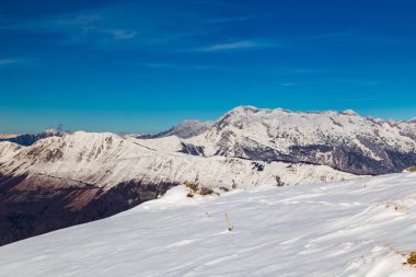 Üzerinde Matajur bir kış günü içinde