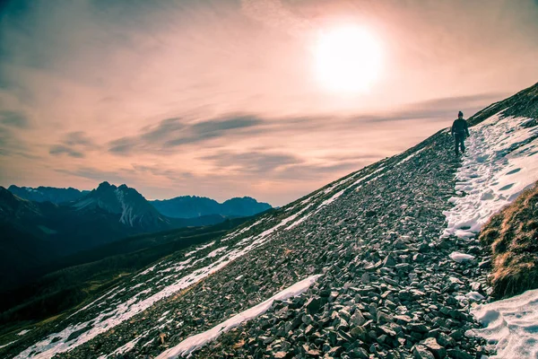 Herfst ochtend in de Alpen — Stockfoto