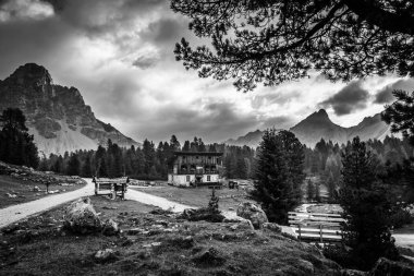Güzel Fanes planı Fanes-Sennes-Braies doğal park
