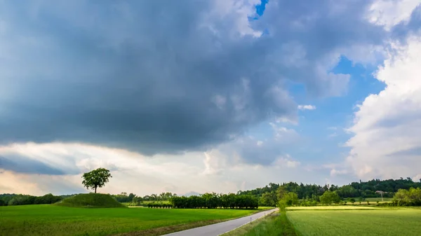 Storm in the fields of Friuli Venezia-Giulia — Stock Photo, Image