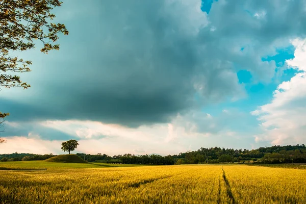 Tormenta en los campos de Friuli Venecia-Julia — Foto de Stock