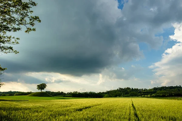 Storm in the fields of Friuli Venezia-Giulia — Stock Photo, Image