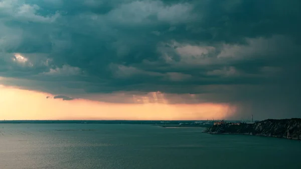 Sunset storm in the sky over Trieste — Stock Photo, Image