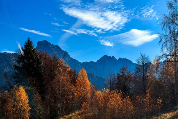 Solig höstdag på den fäste Tersadia i italienska Alperna — Stockfoto