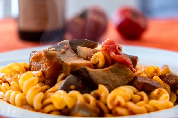 Pasta alla norma, a traditional recipie of italian food traditio