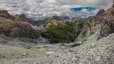 Güzel Dolomiti bir yaz gününde, Trentino-Alto Adige, İtalya