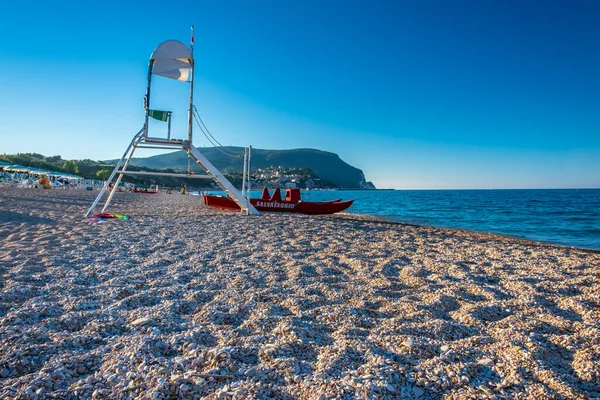 Lifeguard Important Beach Numana Ancona Province Marche Region Italy — Stock Photo, Image