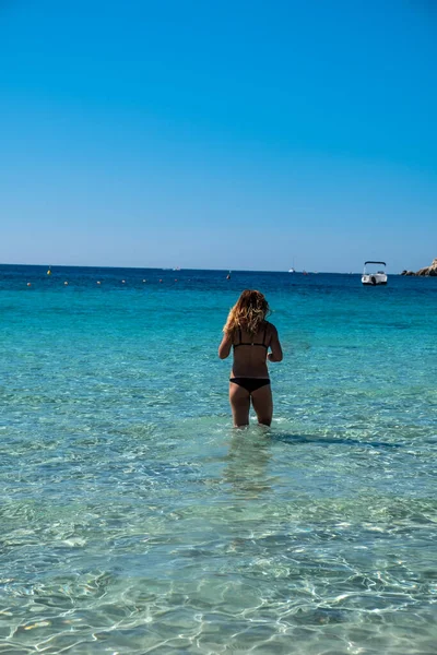 Letni Dzień Cala Pira Pięknej Zatoce Południowo Wschodniej Części Sardynii — Zdjęcie stockowe