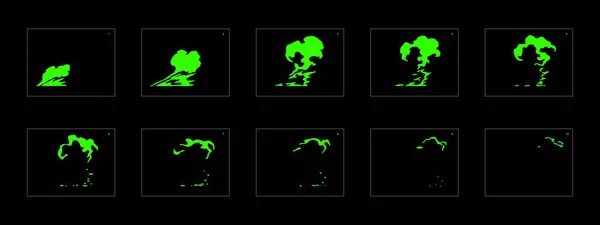 Υγρό Φαινόμενο Έκρηξης Εκρηκτικό Εφέ Κίνησης Animation Sprite Φύλλο Για — Διανυσματικό Αρχείο