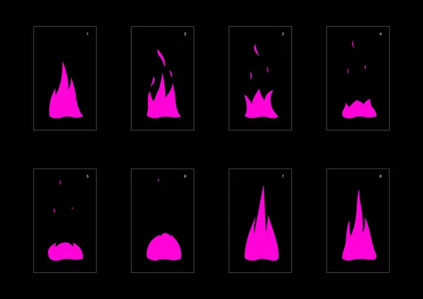 Wirkung Einer Giftexplosion Explosion Animationseffekt Animation Sprite Blatt Für Spiele — Stockvektor