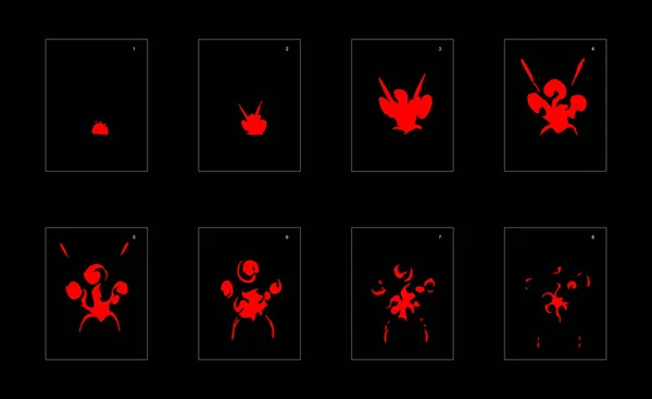 Сияющий Огонь Анимационный Эффект Взрыва Огня Animation Sprite Лист Игр — стоковый вектор