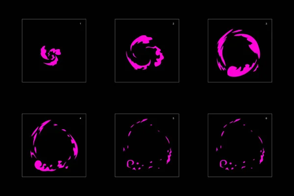 Lys Förgiftning Explosion Effekt Förgiftning Explosion Animation Effekt Animation Sprite — Stock vektor