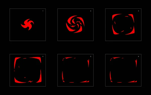 Сяйво Ефект Вогню Ефект Анімації Вибуху Вогню Анімація Спрайт Лист — стоковий вектор
