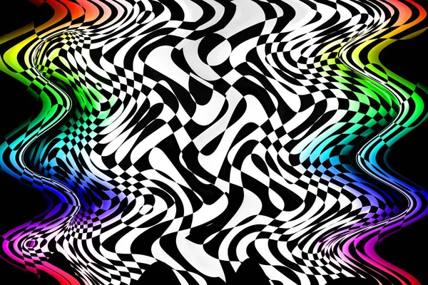 Curvas Coloridas Abstratas Moldura — Fotografia de Stock