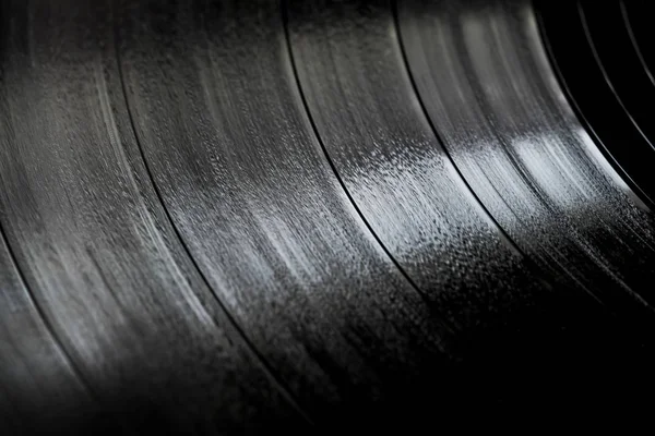 Black Vinyl Record Background — Stock Photo, Image