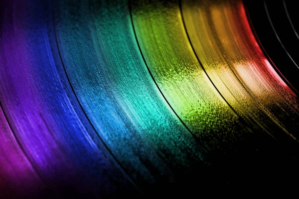 Fundo colorido vinil registro — Fotografia de Stock