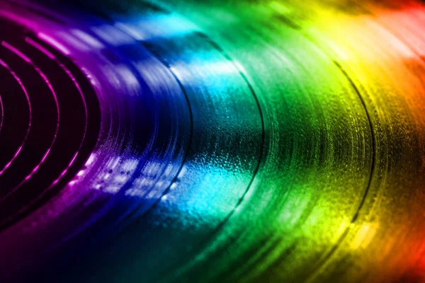 Färgglada vinylskiva — Stockfoto