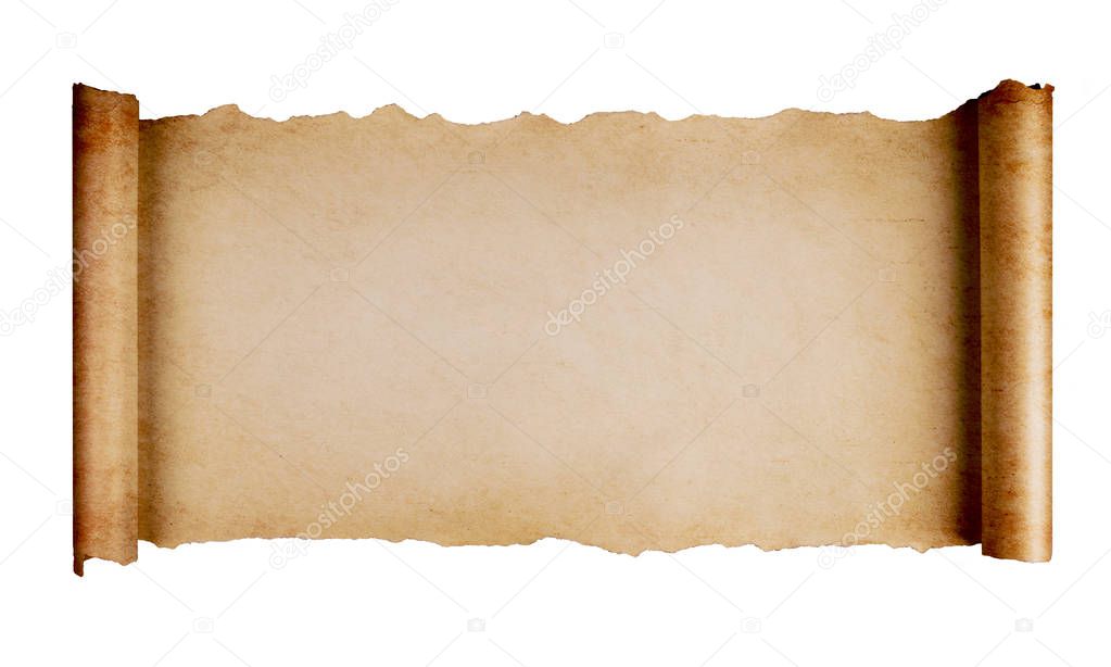 Scroll Paper Isolated