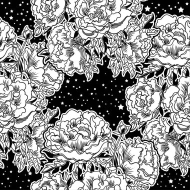 Çiçeksiz desen, vektör çizimi