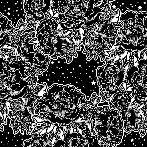 Motif Floral Sans Couture Illustration Vectorielle — Image vectorielle