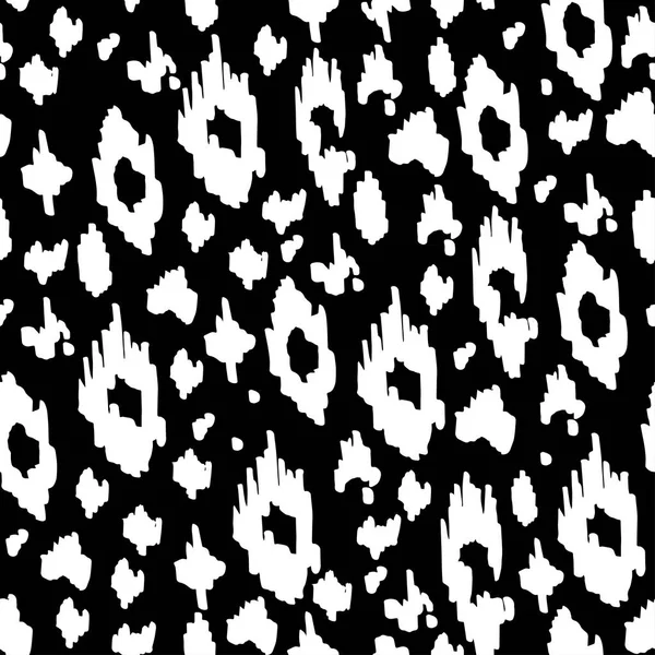 Czarno Biały Wzór Zwierzęta Leopard Tekstury — Wektor stockowy
