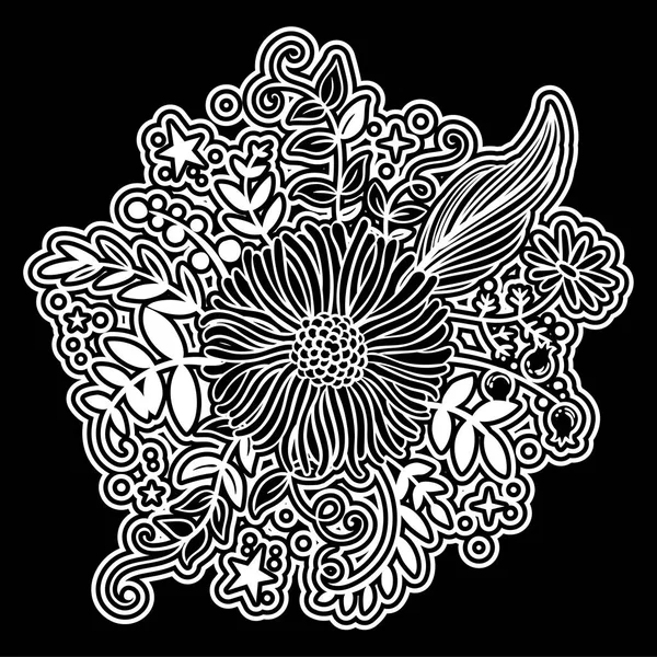 ดอกไม ขาวบนพ นหล าหร บการ ดแสดงความย กระดาษห าเช — ภาพเวกเตอร์สต็อก