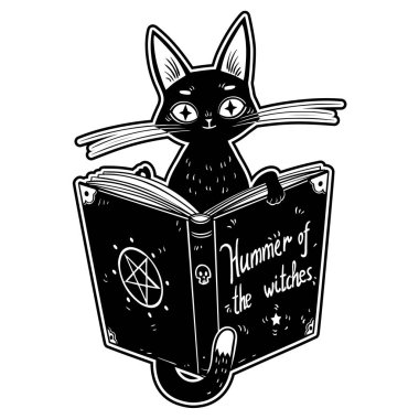 Siyah Cadılar kedi kara büyü kitap okuma. Cadılar çekiç. Çekiç Maleficarum. Büyüler kitabı. 