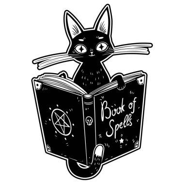 Siyah Cadılar kedi kara büyü kitap okuma. Cadılar çekiç. Çekiç Maleficarum. Büyüler kitabı. 