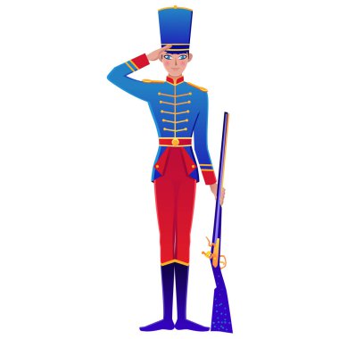 Noel çizgi film illüstrasyon Fındıkkıran'ın hikaye ile. Kış Masalı ve Bale sevimli çizgi film karakteri. Vektör çizim.