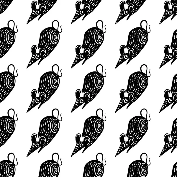 Noel sevimli fare ile seamless modeli. Vektör çizim. Retro vintage renk şık grafik tasarım. Kış Masalı Fındıkkıran ve fare kral hakkında.