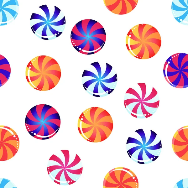 Nahtlose Muster Mit Weihnachtsspielzeug Und Süßigkeiten Vektorillustration Stilvolles Grafisches Design — Stockvektor