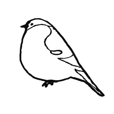 Şirin el İskandinav tarzı çizilmiş hayvan. Basit çizgi roman. Vektör çizim.