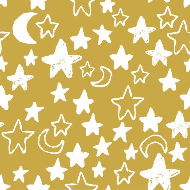 Noel el çekilmiş seamless modeli. Kış ve tatil elemanları ile arka plan.