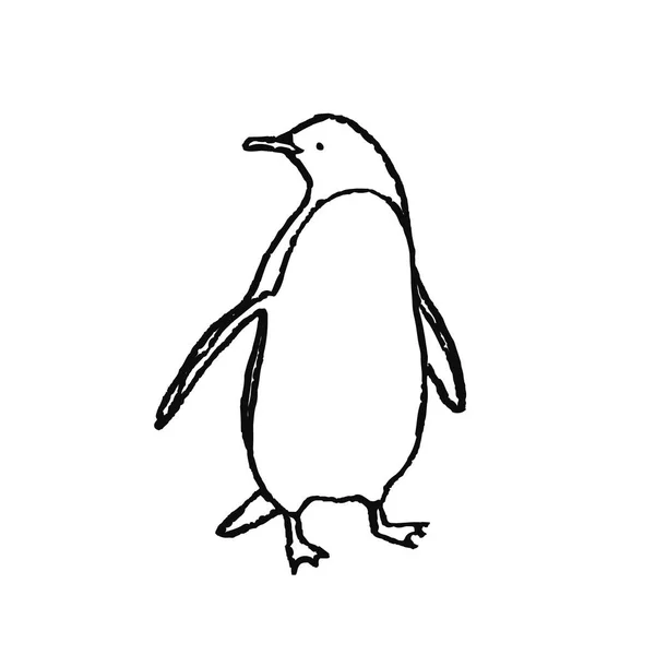 可爱的手绘动物在斯堪的纳维亚风格 简单的线条艺术 向量例证 — 图库矢量图片