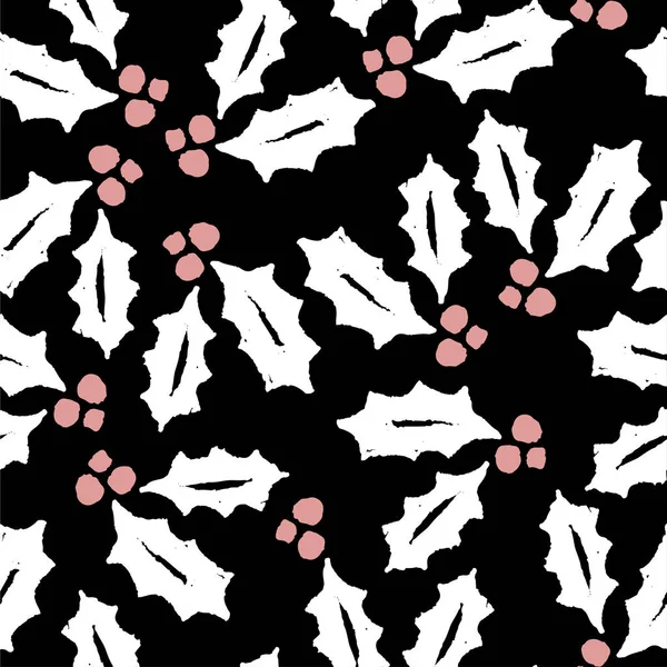Weihnachten Handgezeichnete Nahtlose Muster Abstrakter Hintergrund Mit Winter Und Urlaubselementen — Stockvektor