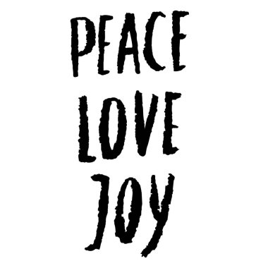 Noel el yazı çizilmiş tebrik kartı. Barış, aşk, sevinç. 