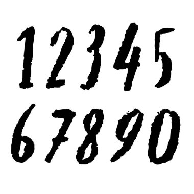 Tatil kartı numaraları ile Noel el çekilmiş.