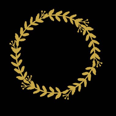 Tatil kartı çelenk ile Noel el çekilmiş. 