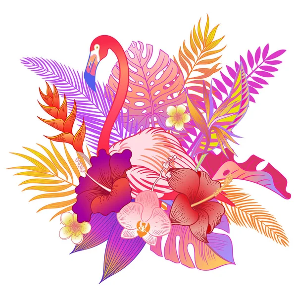 Bel Oiseau Exotique Tropical Perroquet Illustration Vectorielle — Image vectorielle