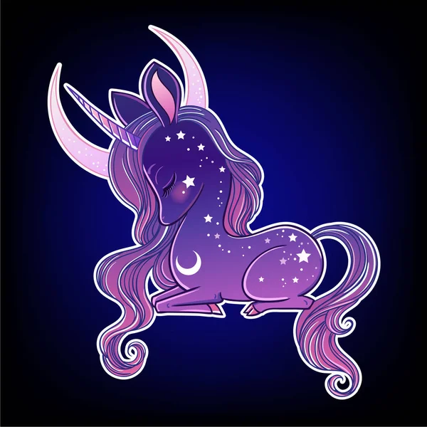 Den Vackraste Cute Magic Unicorn Och Fairy Elements Collection Dagen — Stock vektor